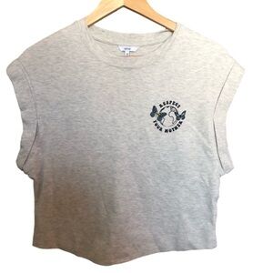 Cropped Sleeveless Sweatshirt Top XS